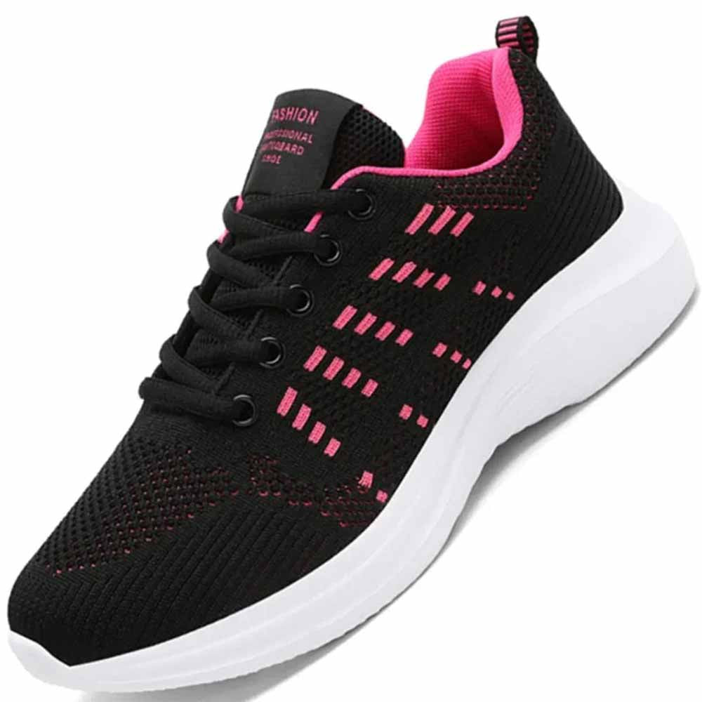 Basket femme noir et rose
