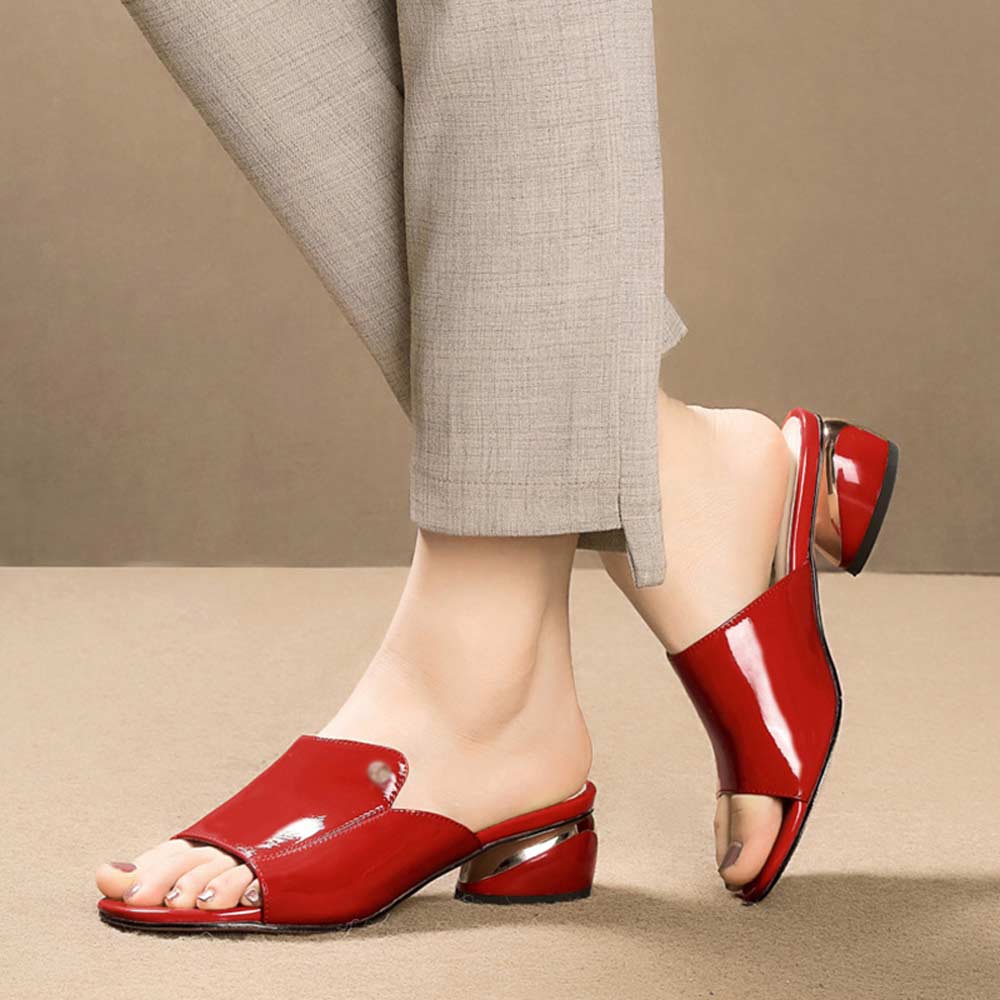Sandales rouge femme