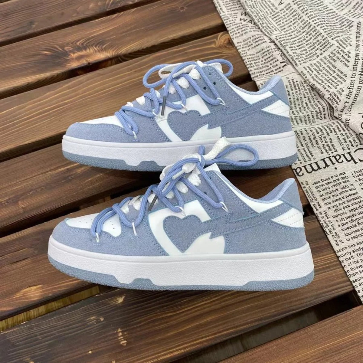 Basket bleu et blanche femme