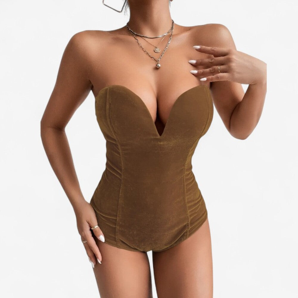 Body velours femme