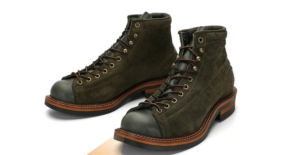 Bottine souple en cuir marron pour homme