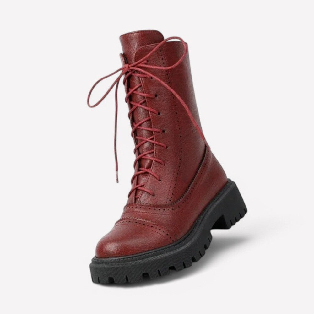 Bottines rouge bordeaux