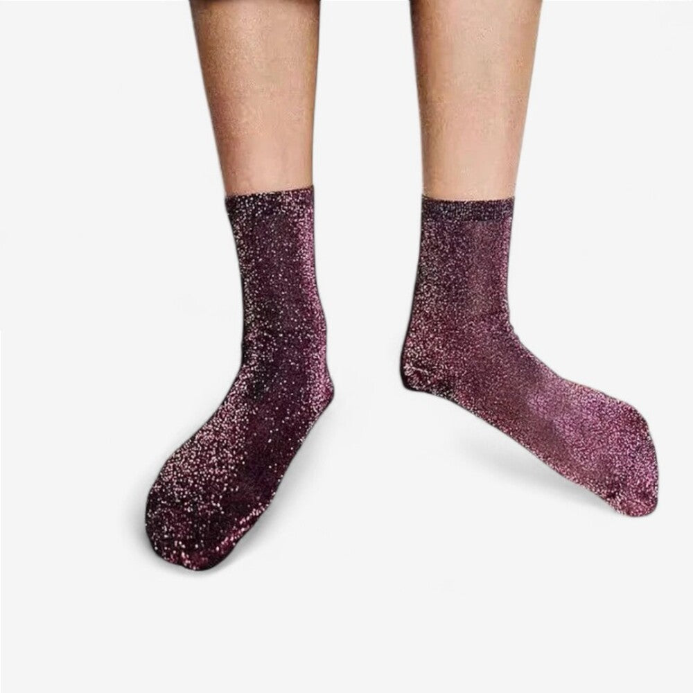 Chaussettes paillettes femme