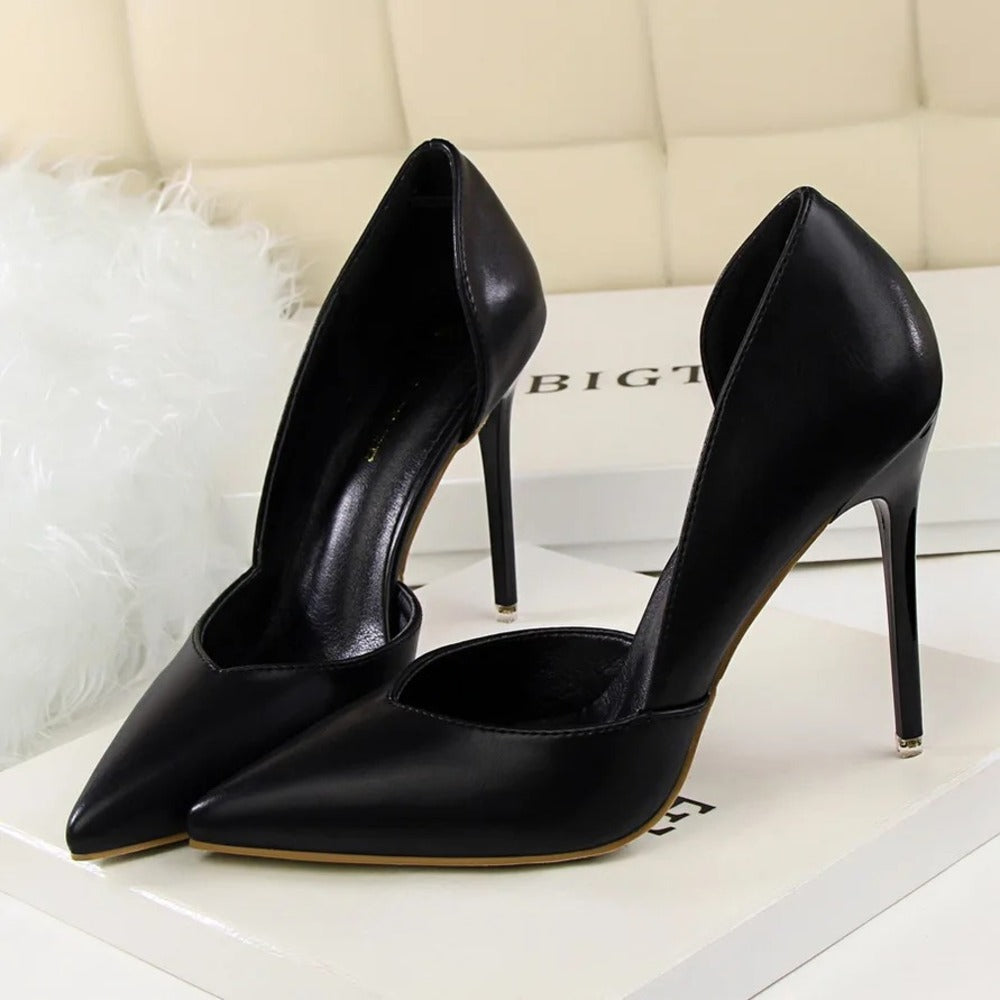 Escarpin jaune femme