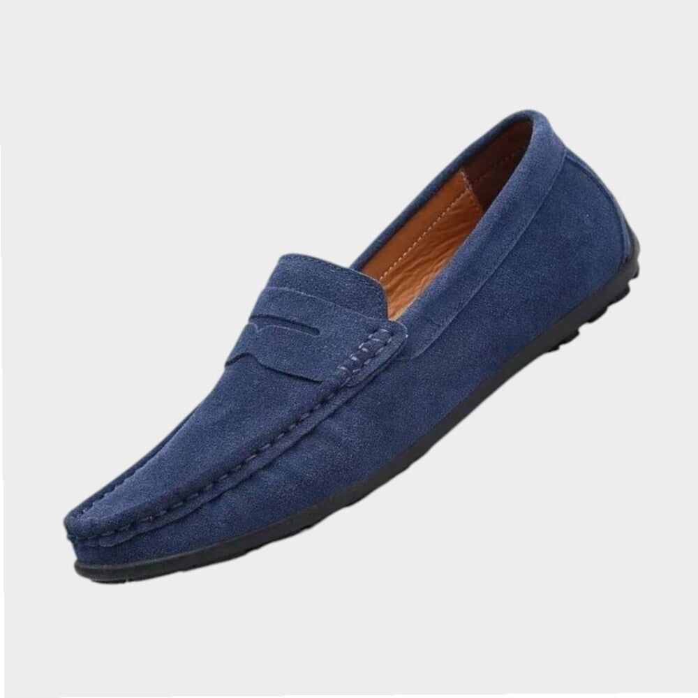 Mocassin bleu marine homme