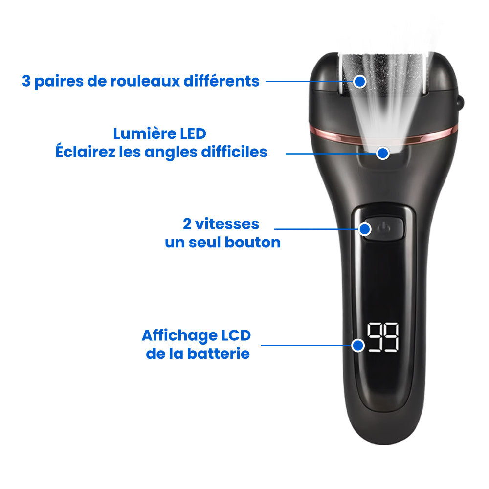 Râpe électrique professionnelle pour pieds