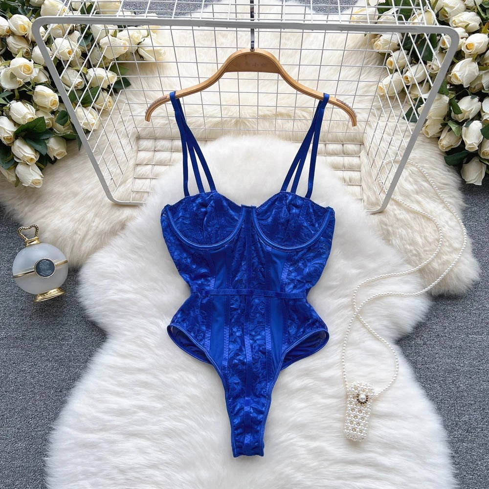 Body bleu femme