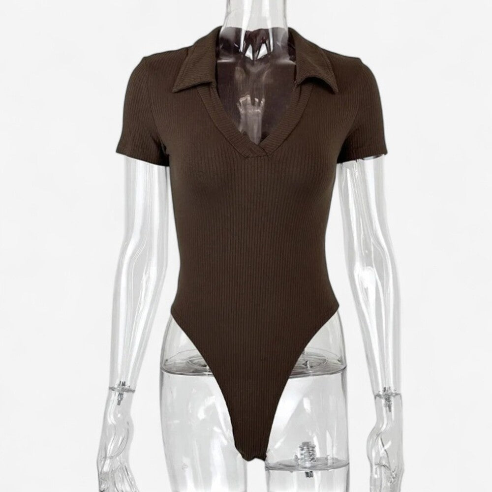 Body marron femme