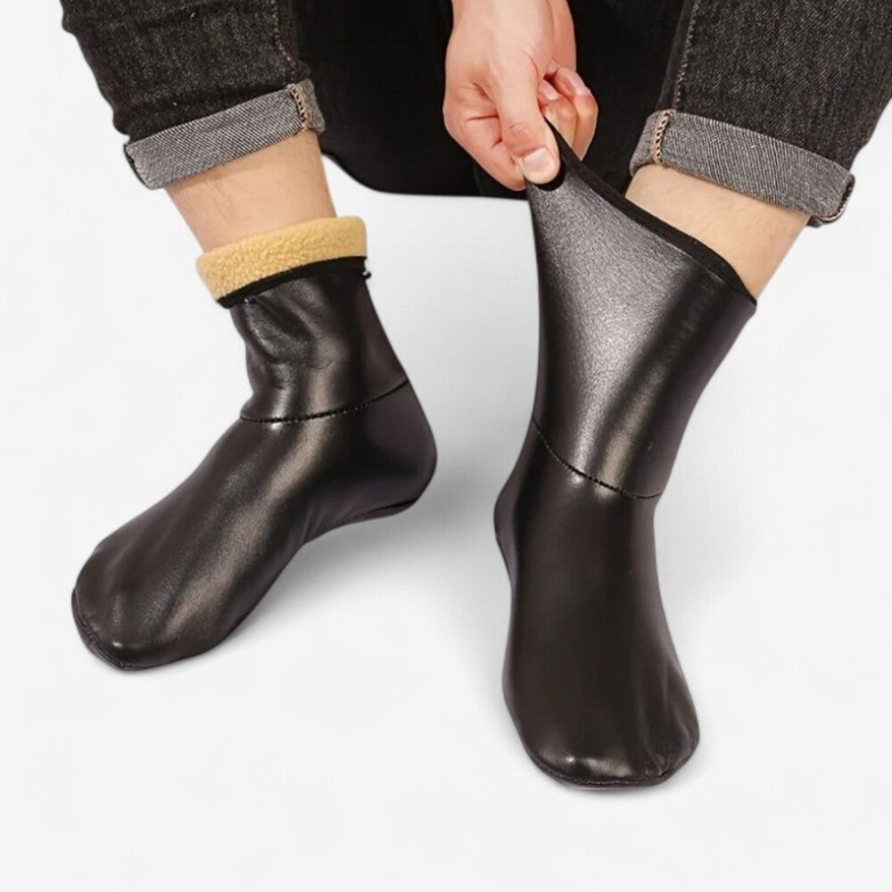 Chaussette cuir