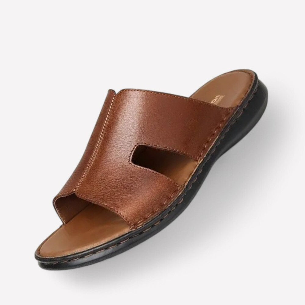 Claquettes homme cuir