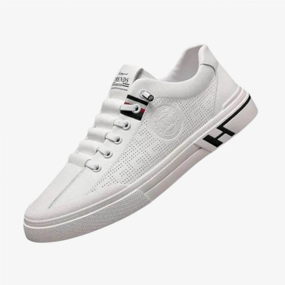 Basket cuir blanc homme
