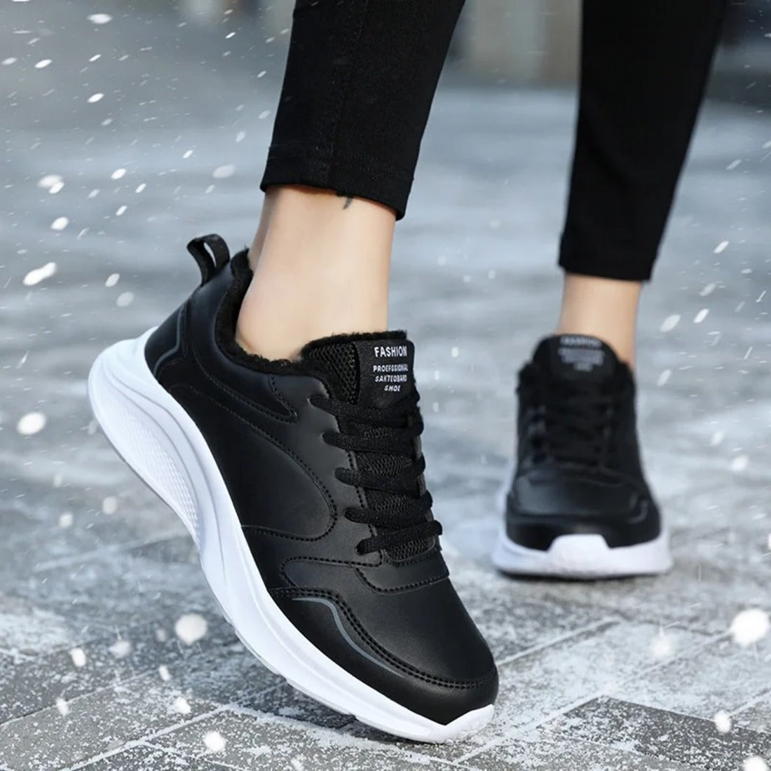 Basket femme chic et tendance noir