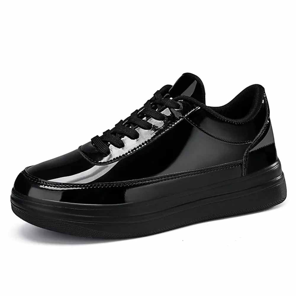 Basket noir vernis femme