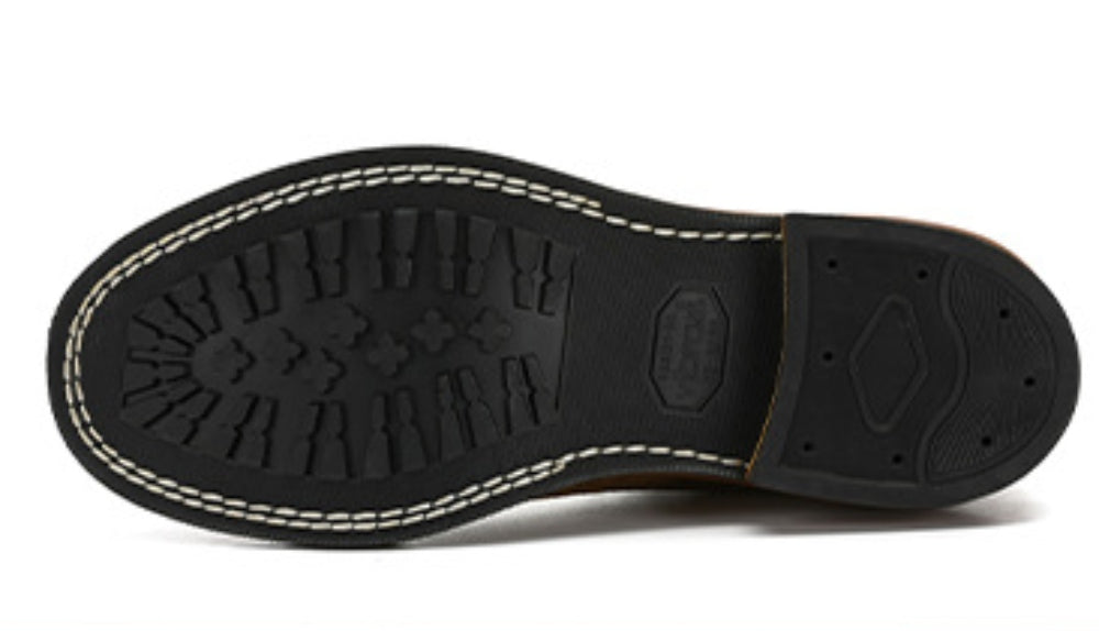 Bottine souple en cuir marron pour homme
