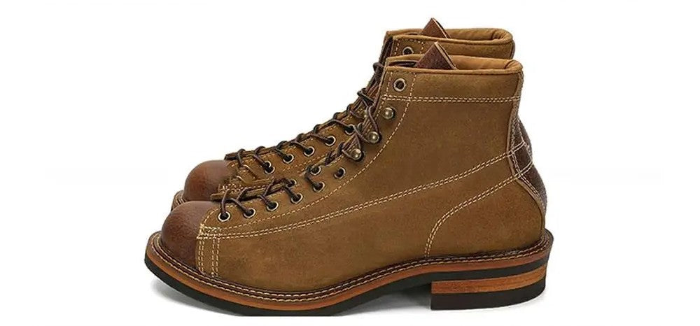 Bottine souple en cuir marron pour homme