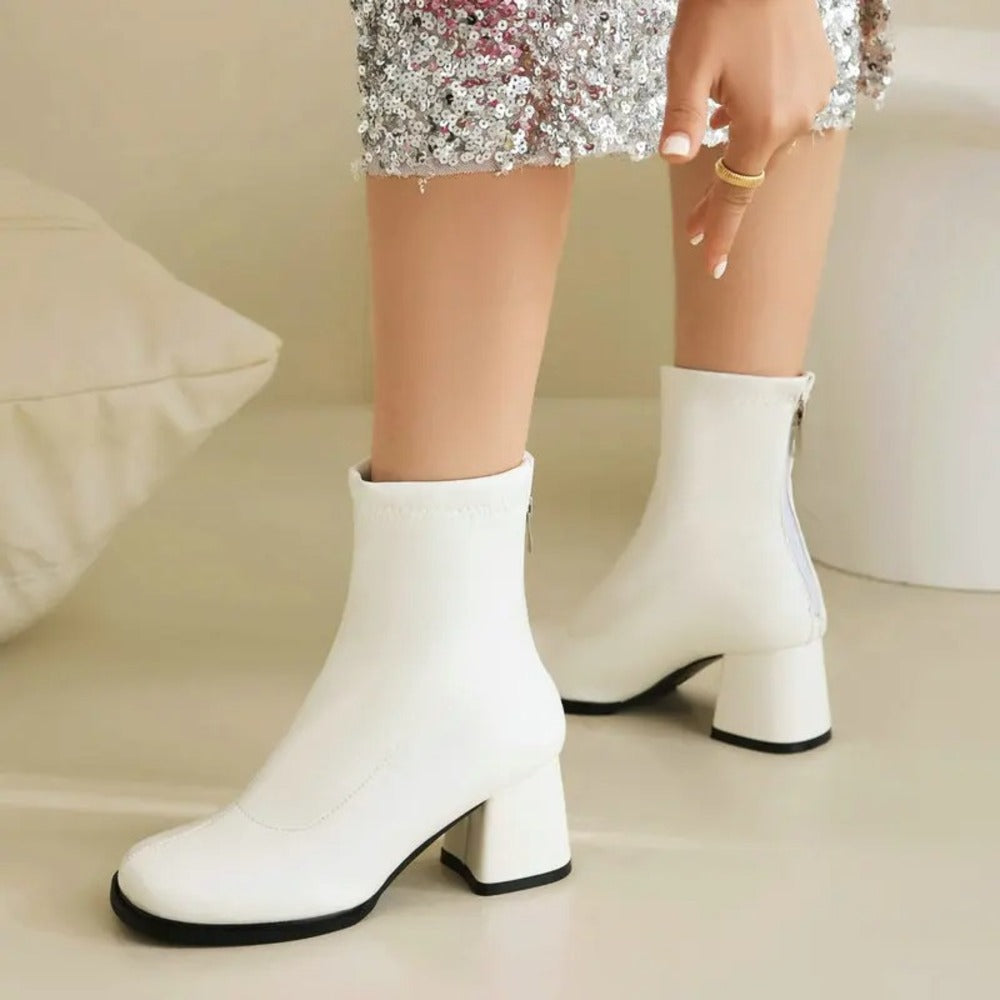 Bottines en cuir verni