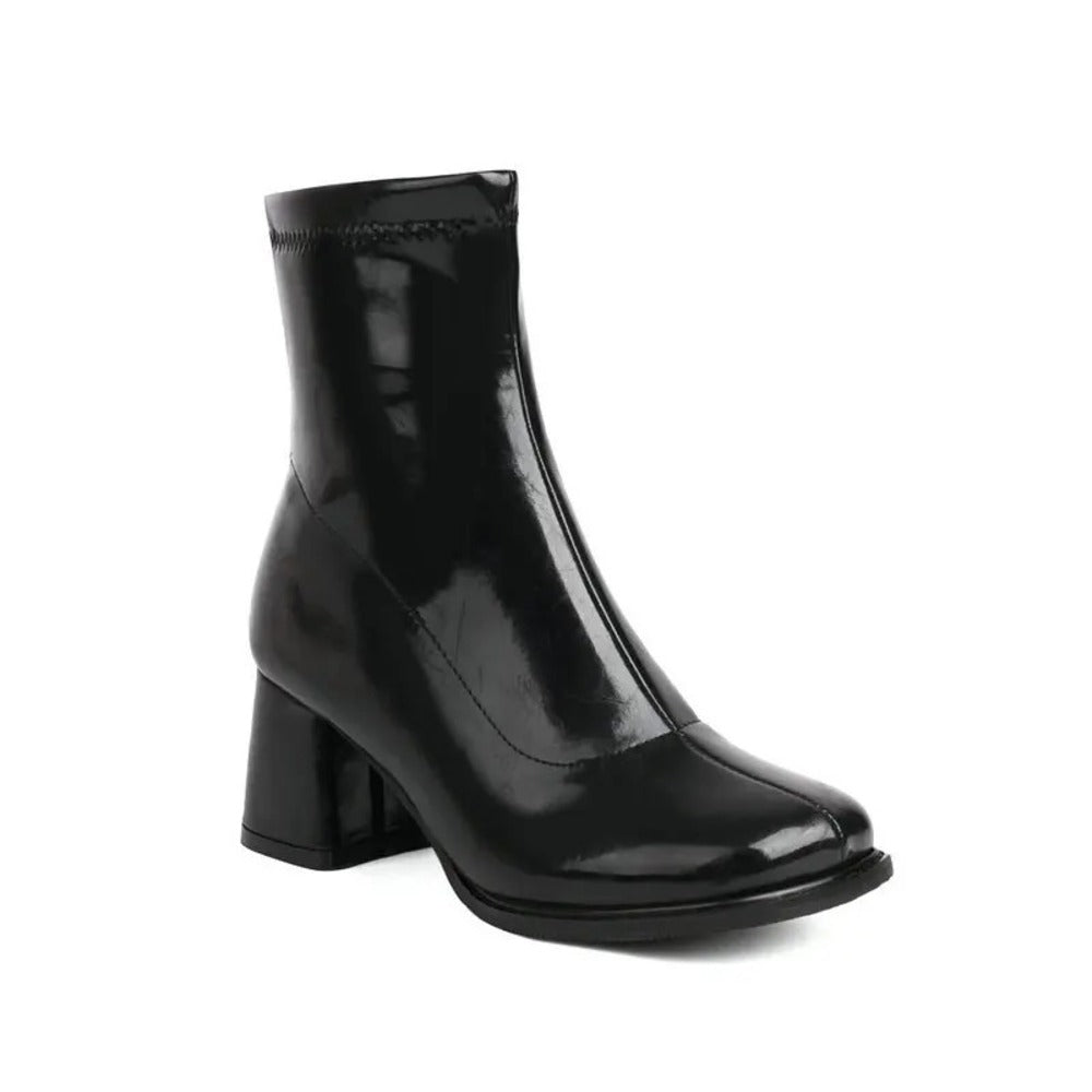Bottines en cuir verni