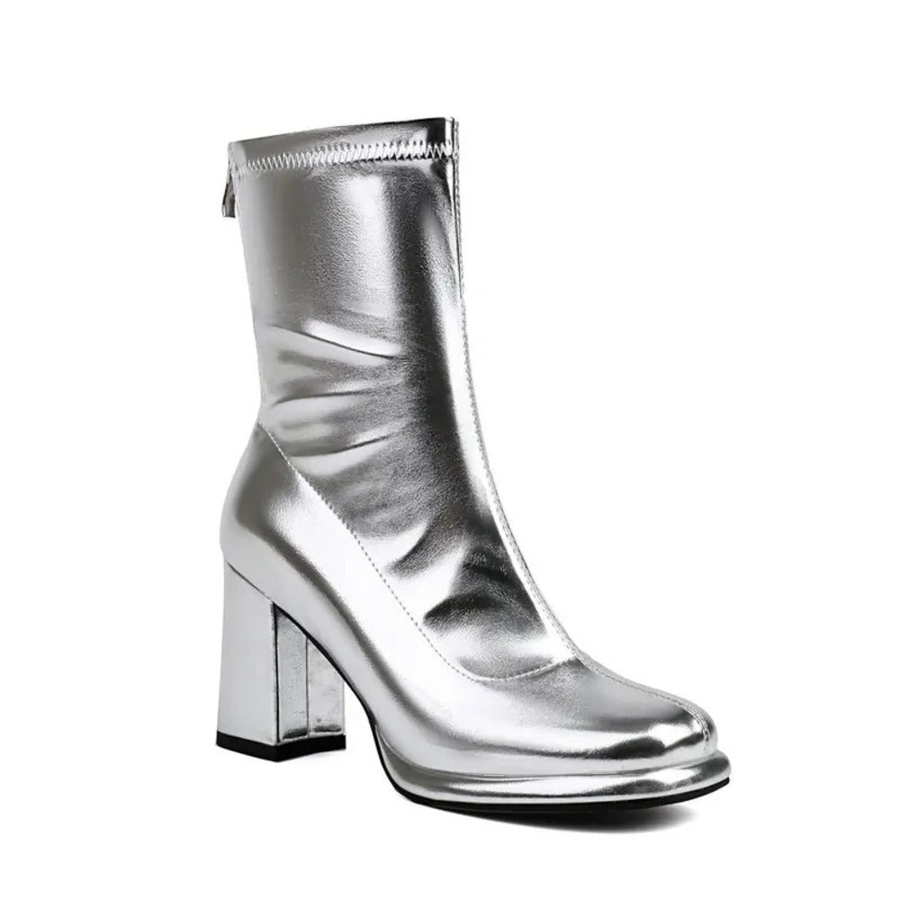 Bottines dorées femme