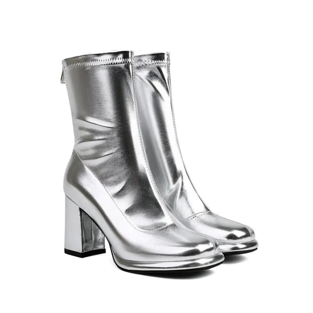 Bottines dorées femme