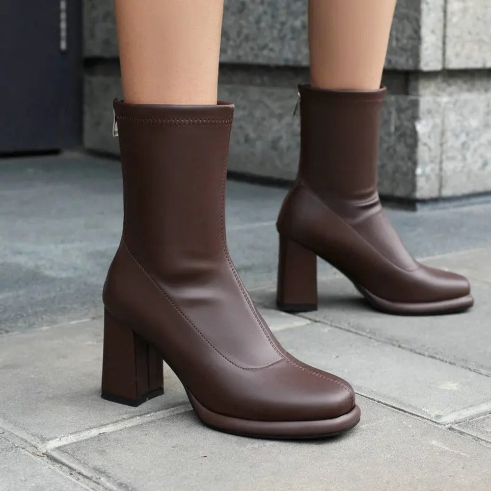 Bottines dorées femme