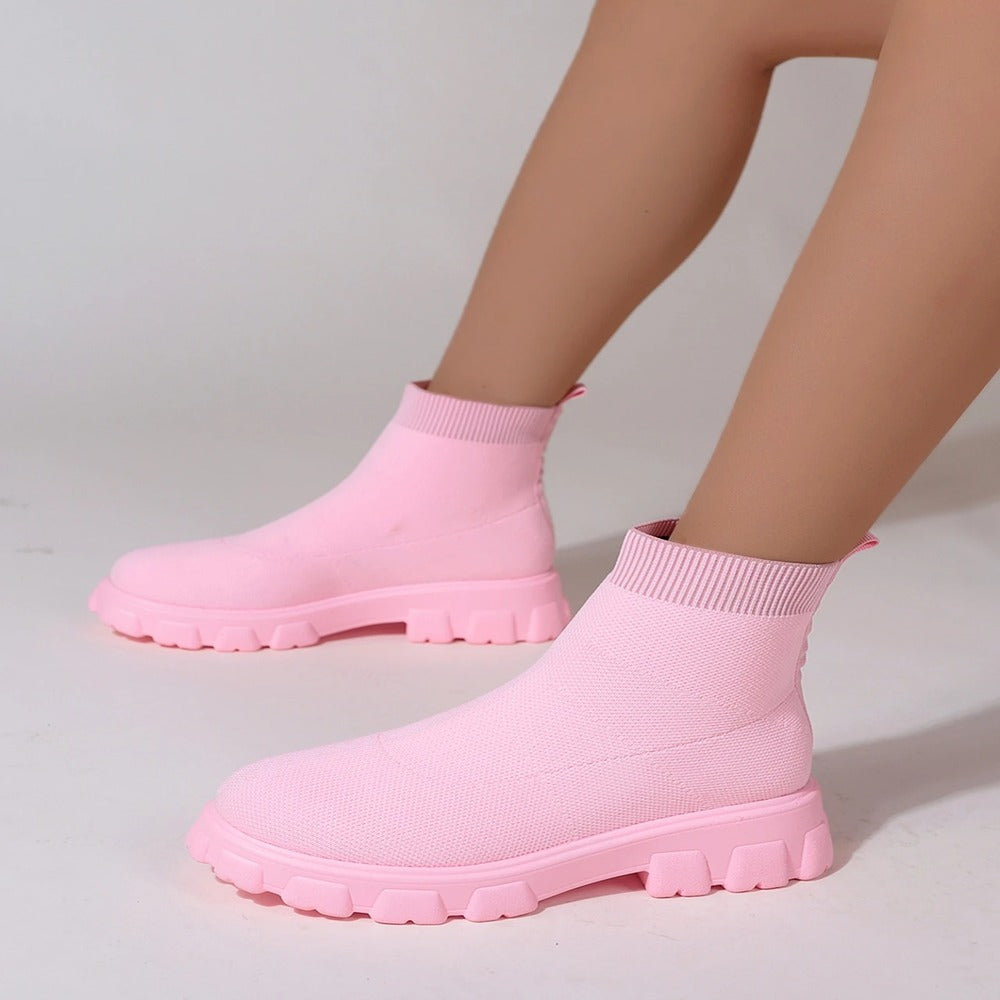 Bottines femme à enfiler avec élastiques