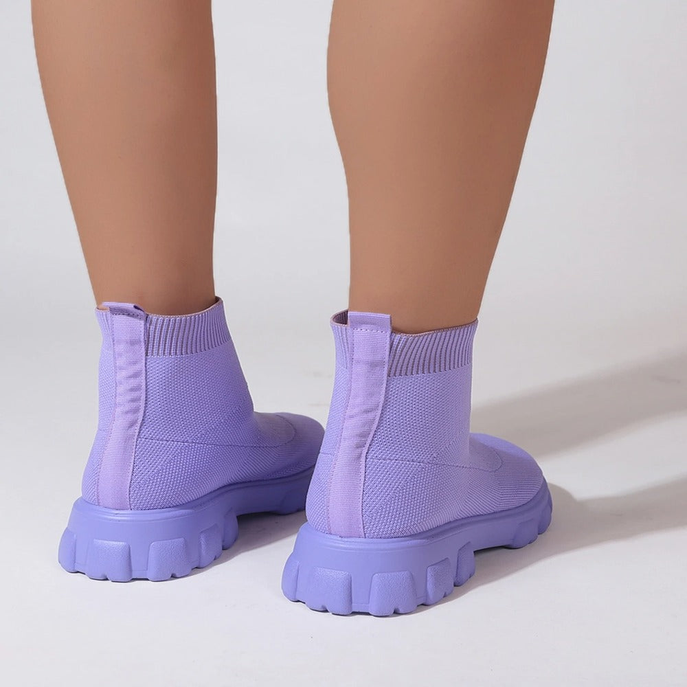 Bottines femme à enfiler avec élastiques