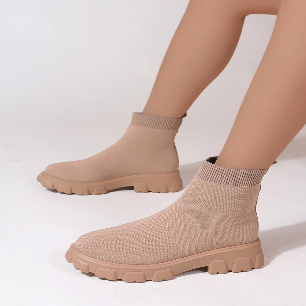 Bottines femme à enfiler avec élastiques
