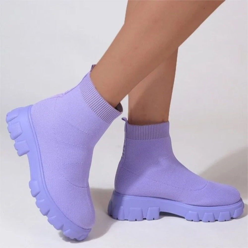 Bottines femme à enfiler avec élastiques