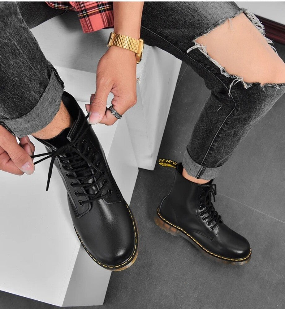 Bottines hautes à lacets pour homme