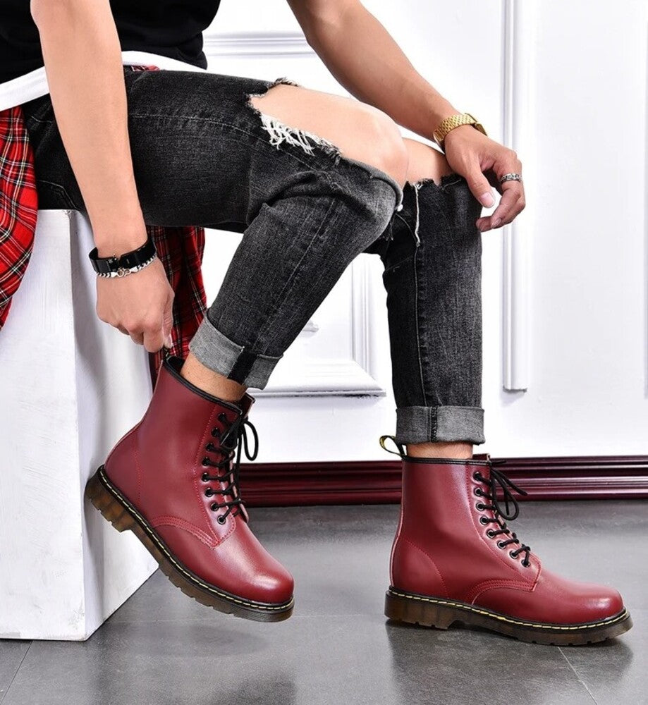 Bottines hautes à lacets pour homme