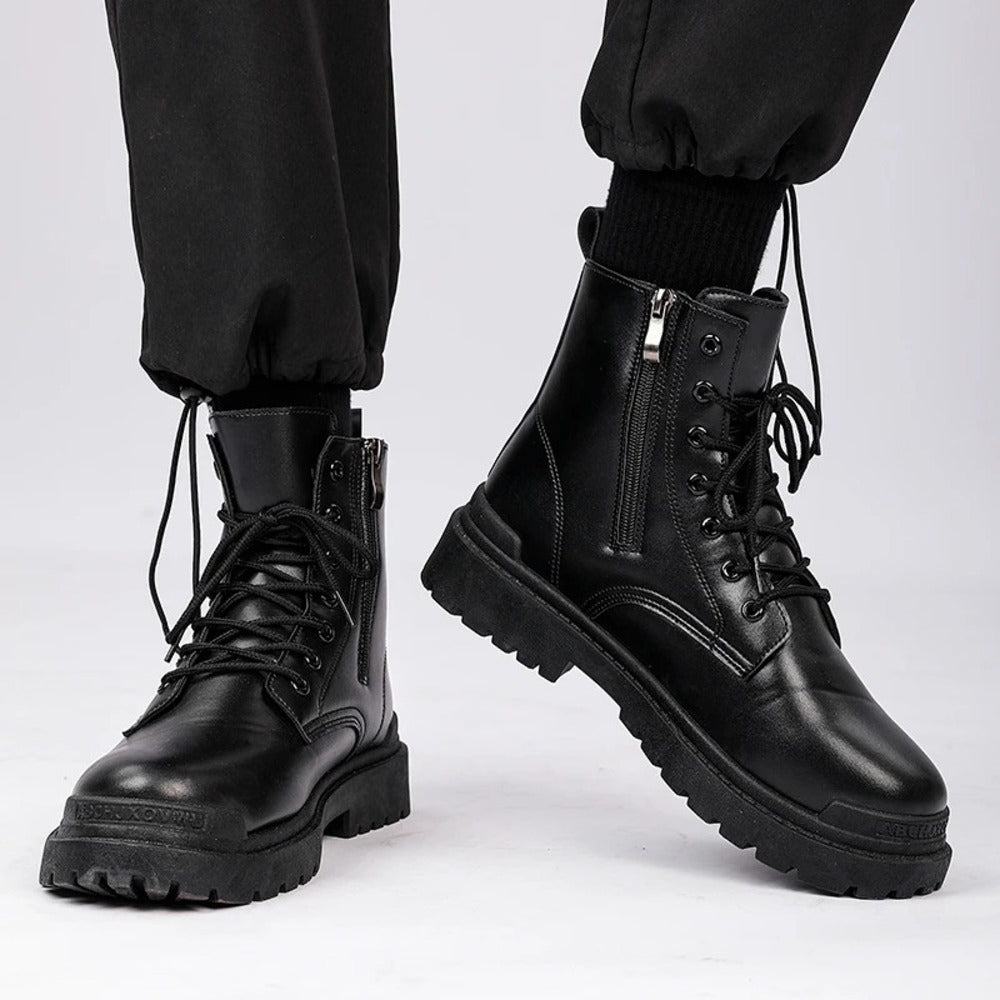 Bottine homme noire style luxe