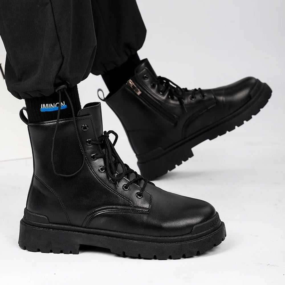 Bottine homme noire style luxe