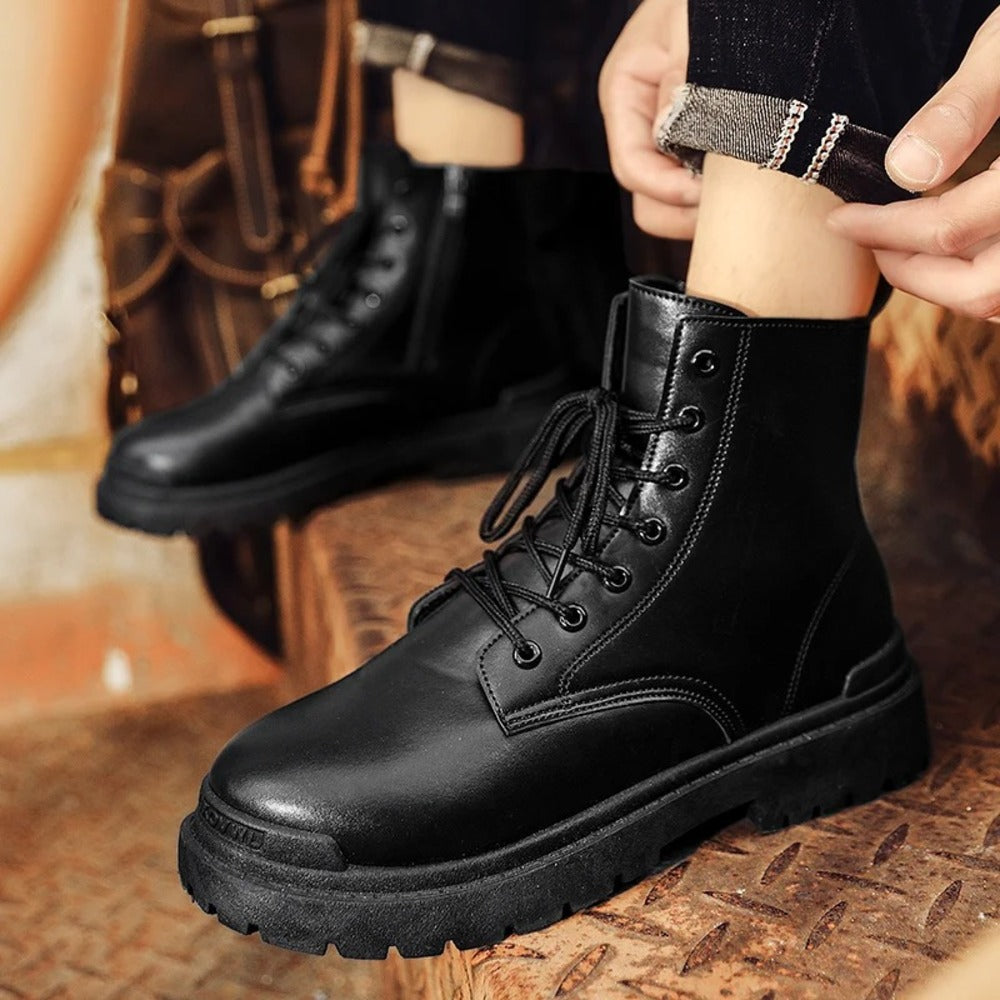 Bottine homme noire style luxe