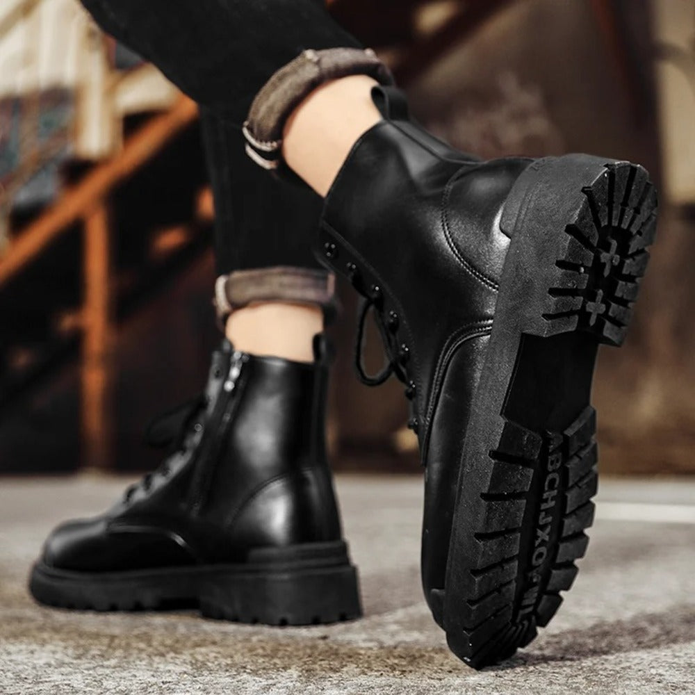 Bottine homme noire style luxe