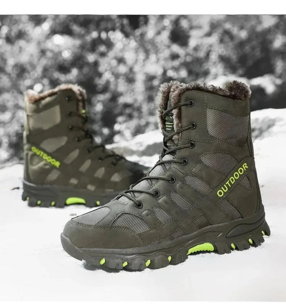 Bottines homme pour neige intérieur chaud et rembourré