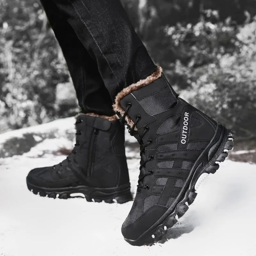 Bottines homme pour neige intérieur chaud et rembourré