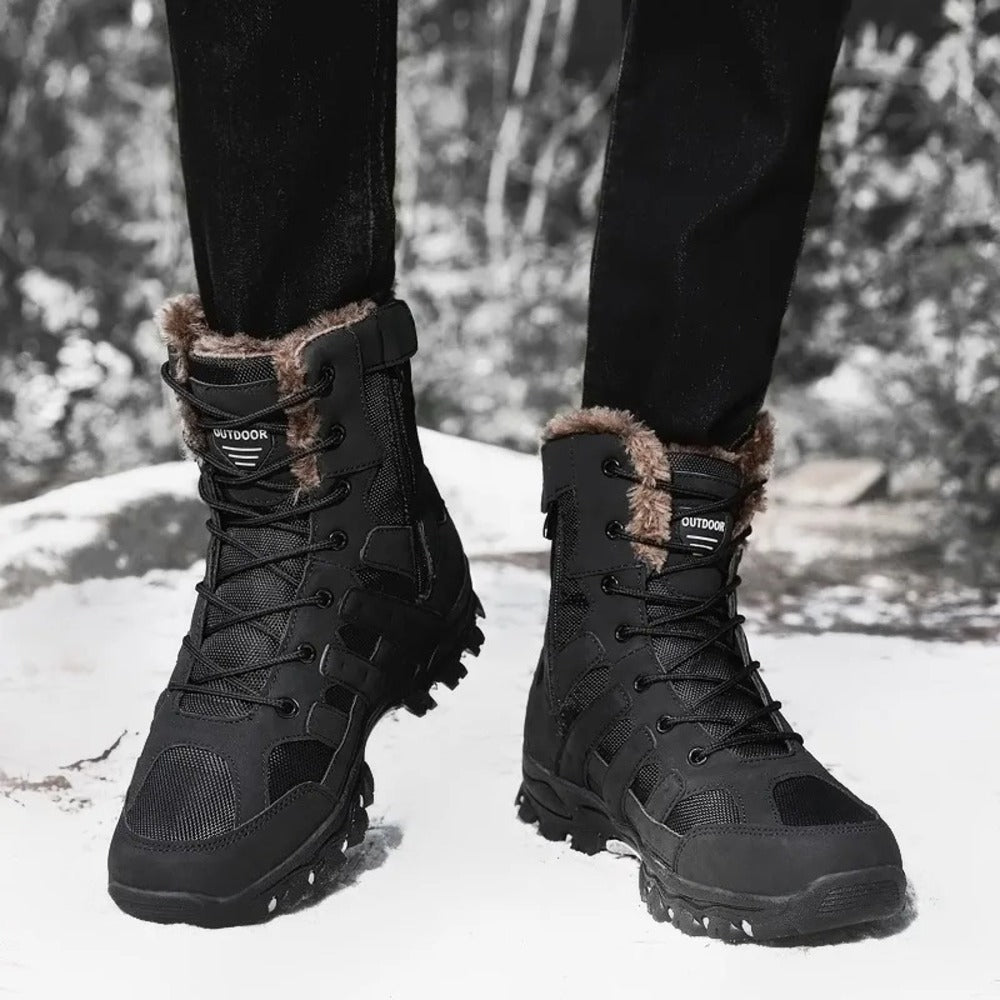 Bottines homme pour neige intérieur chaud et rembourré