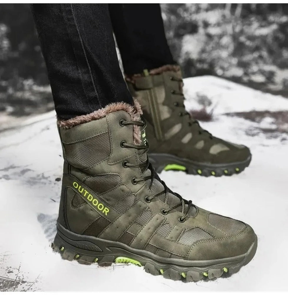 Bottines homme pour neige intérieur chaud et rembourré