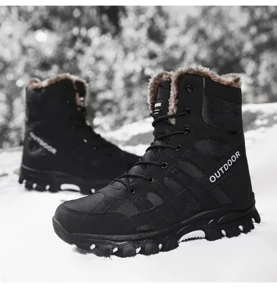 Bottines homme pour neige intérieur chaud et rembourré