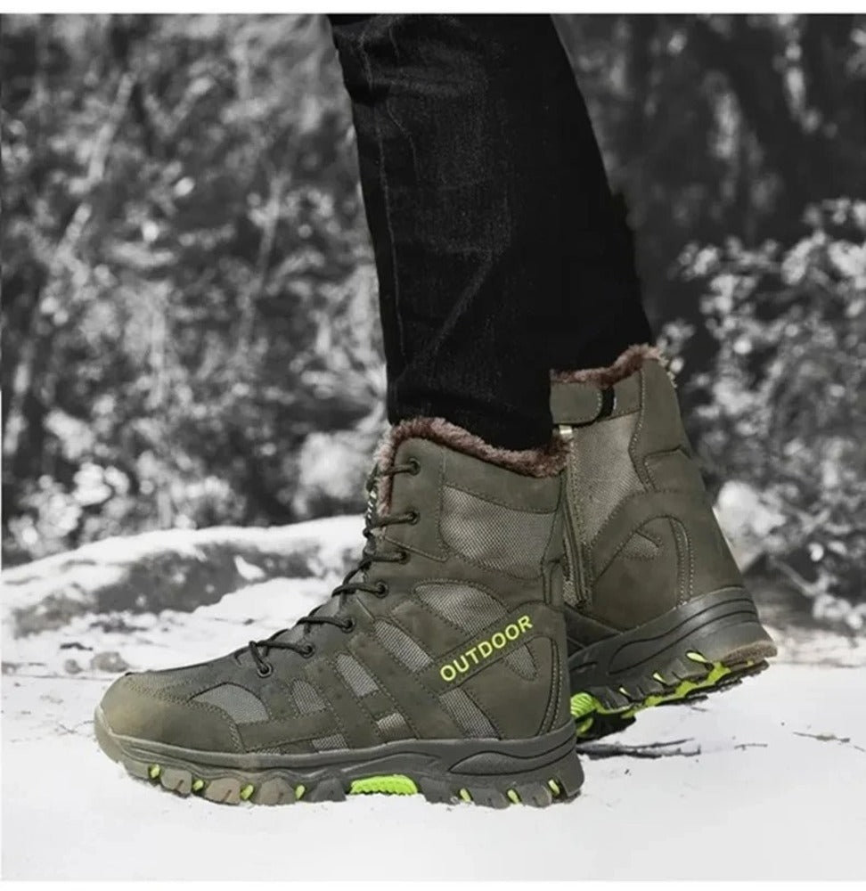 Bottines homme pour neige intérieur chaud et rembourré