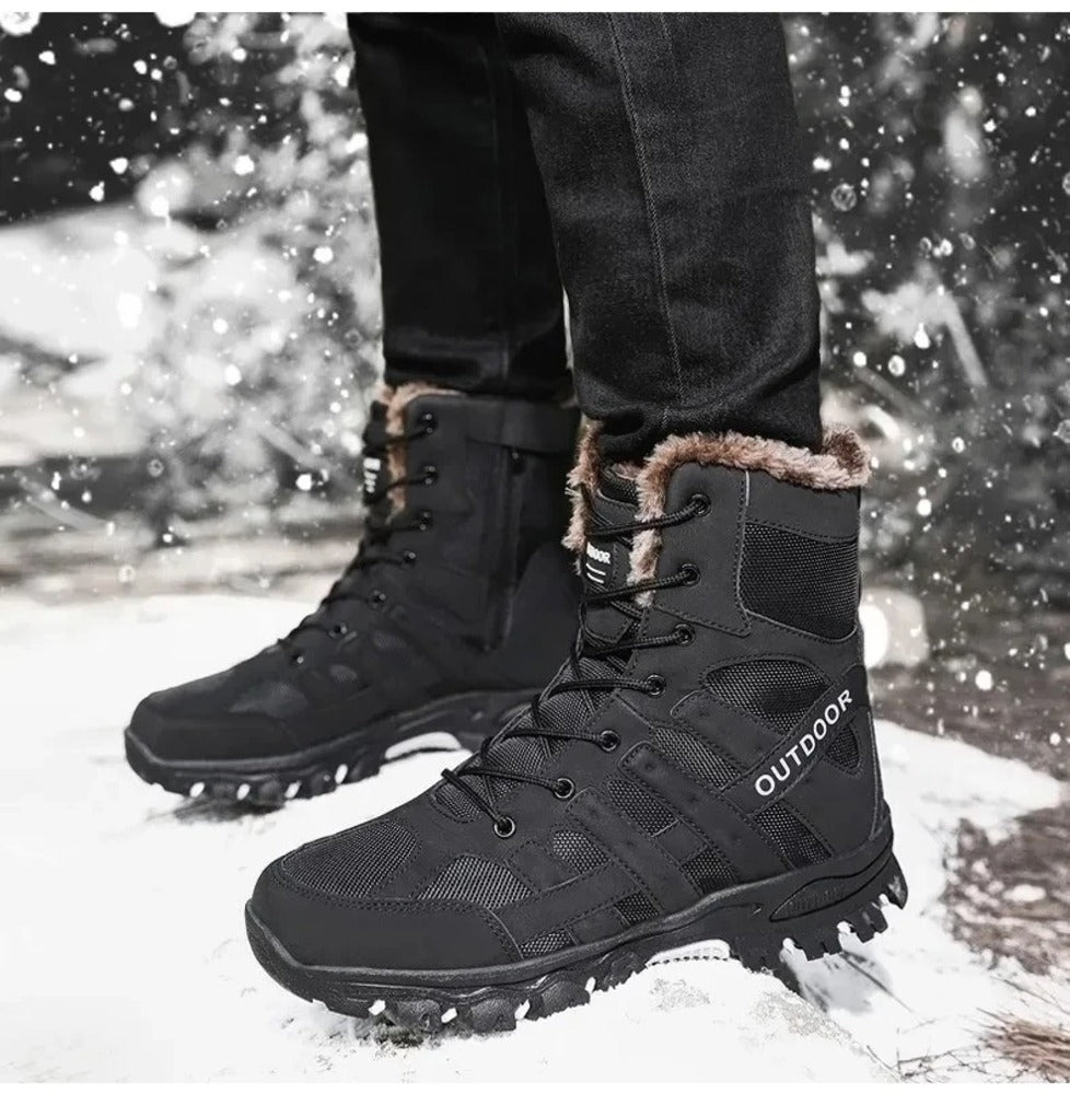 Bottines homme pour neige intérieur chaud et rembourré