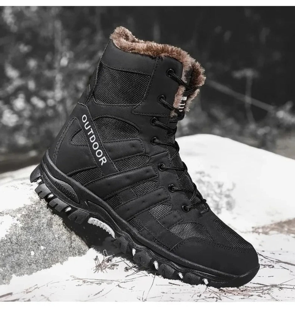 Bottines homme pour neige intérieur chaud et rembourré