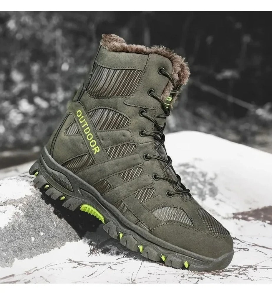 Bottines homme pour neige intérieur chaud et rembourré