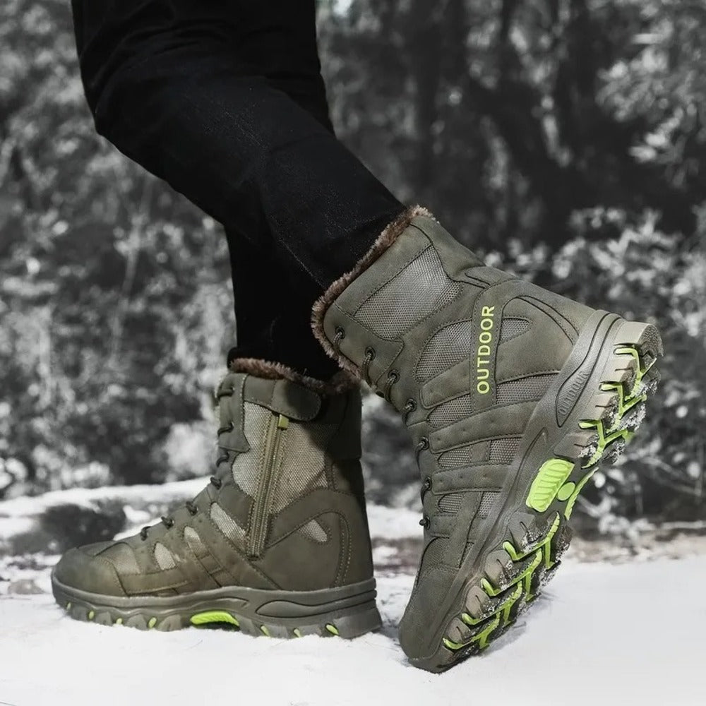 Bottines homme pour neige intérieur chaud et rembourré