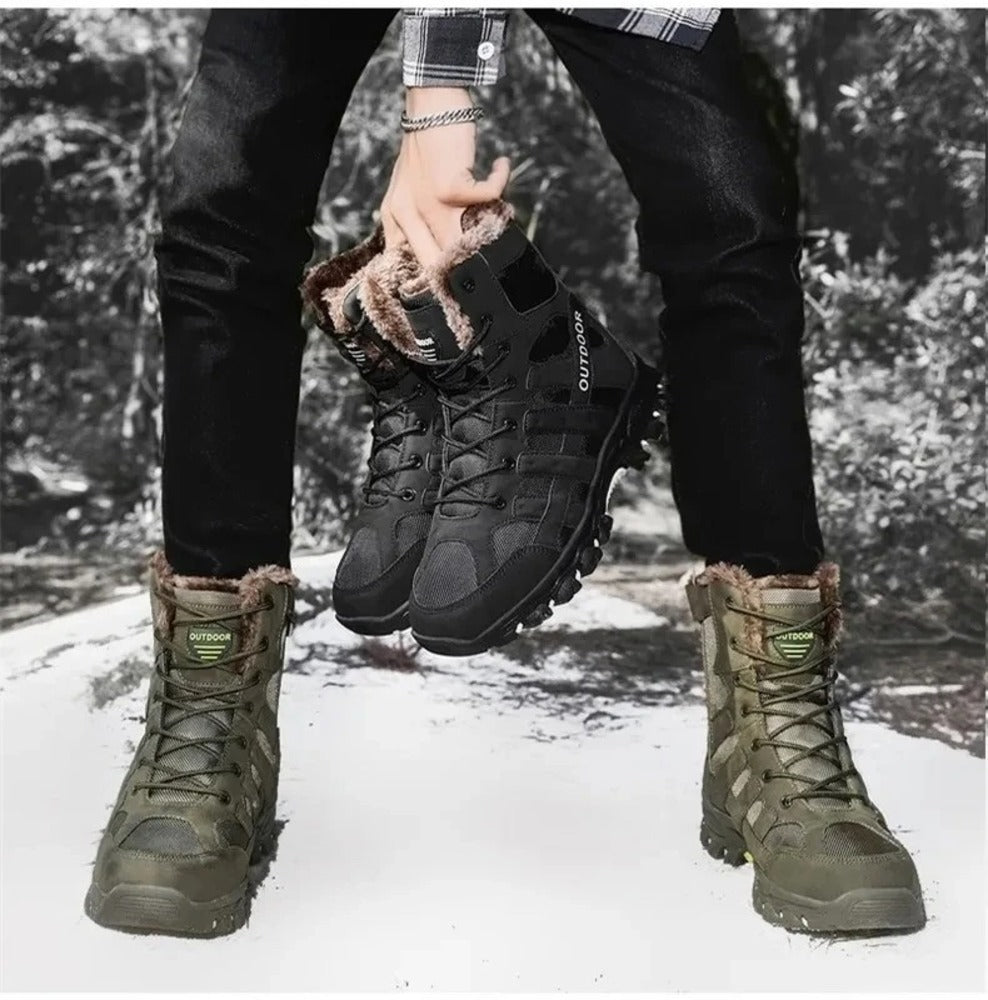 Bottines homme pour neige intérieur chaud et rembourré