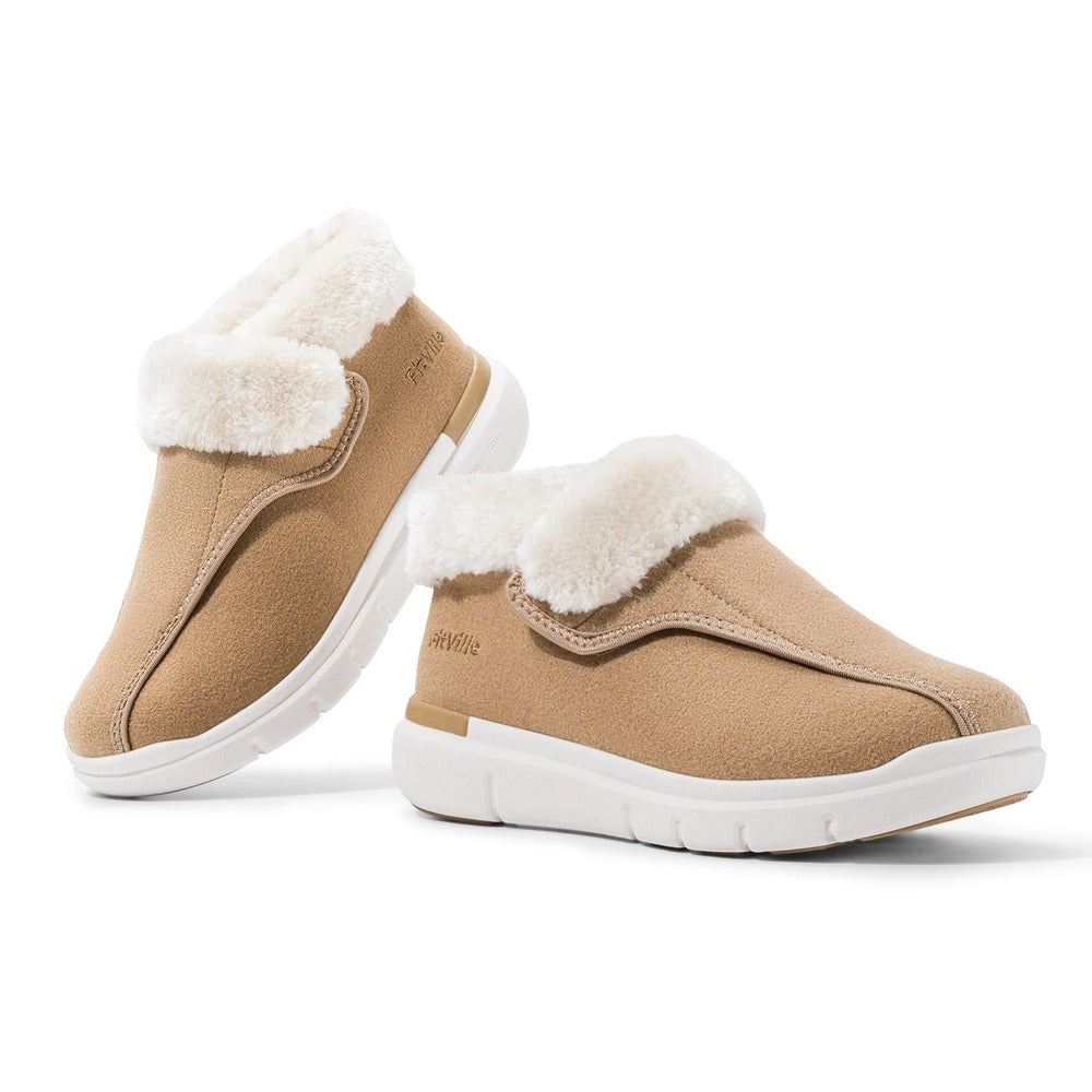 Bottines orthopédiques pour femme avec intérieur en moumoute