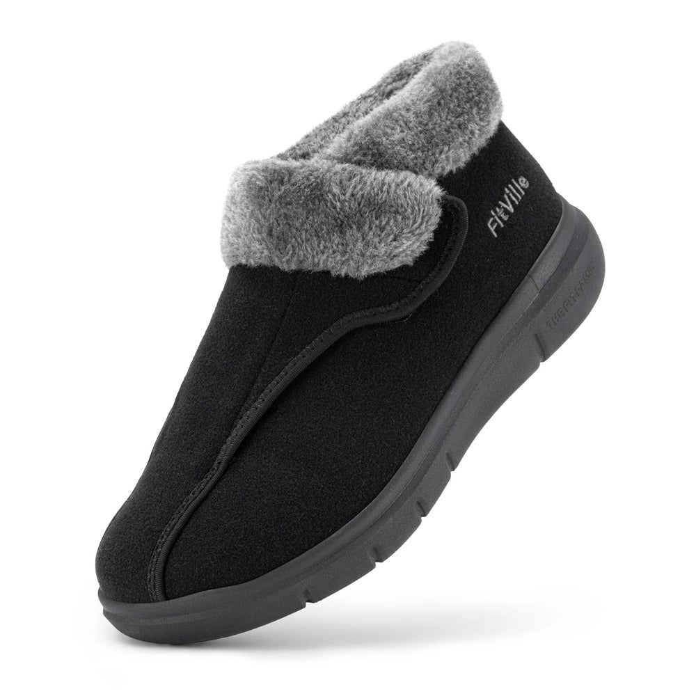 Bottines orthopédiques pour femme avec intérieur en moumoute