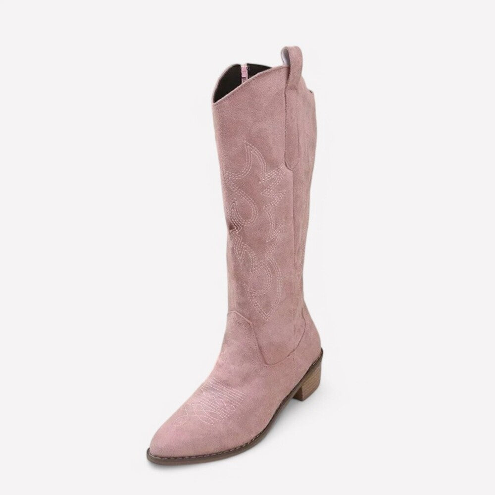 Bottine cowboy beige