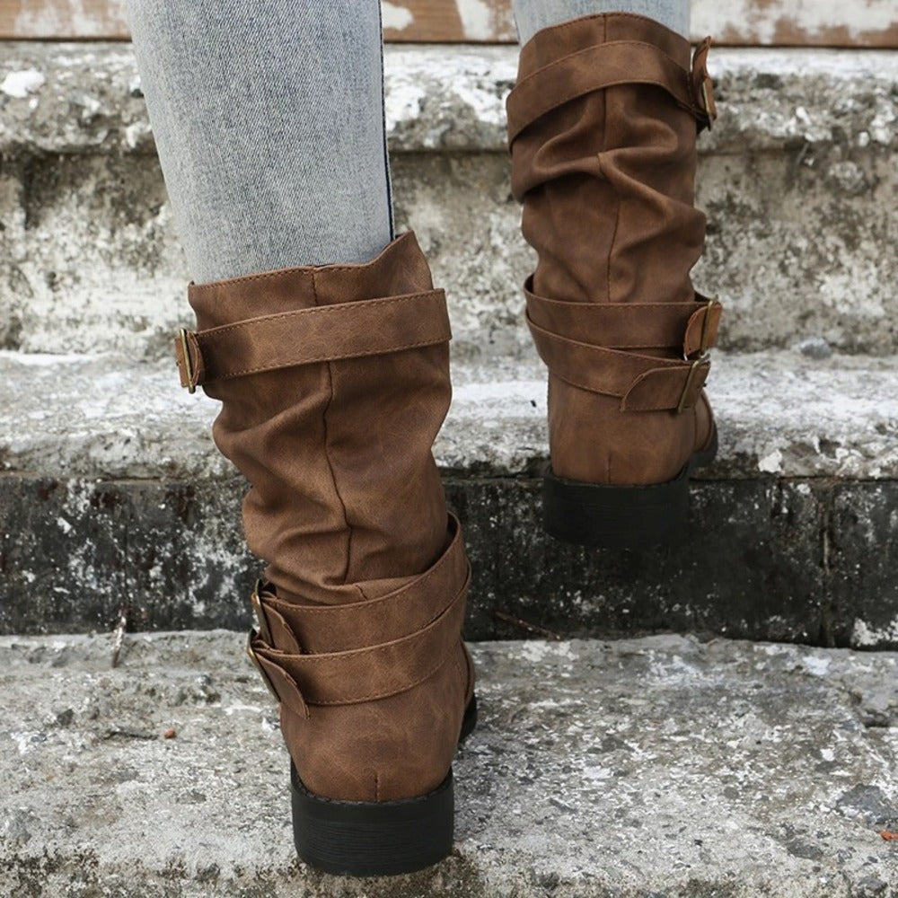 Bottines a boucles femme