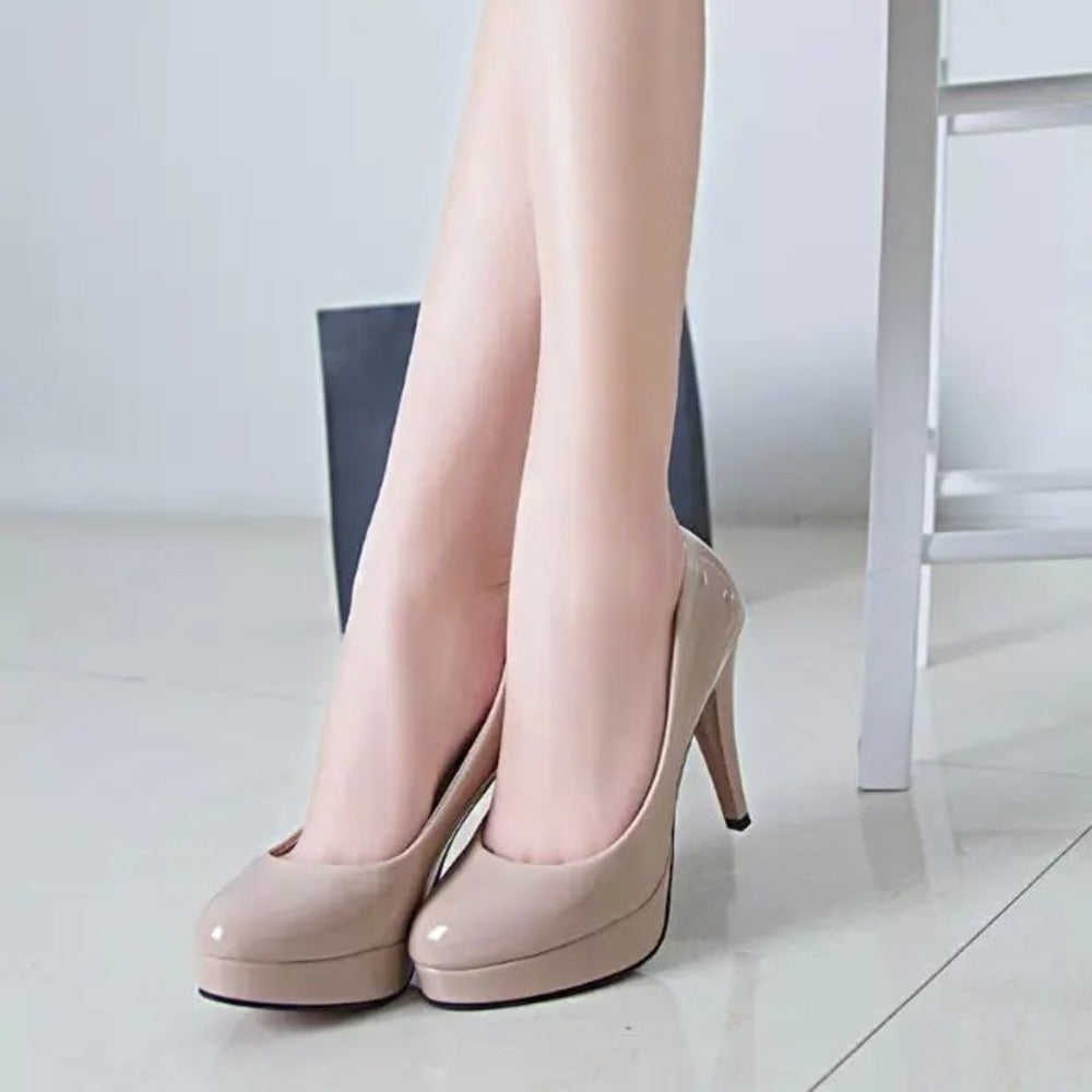 Bottines a talon vernis
